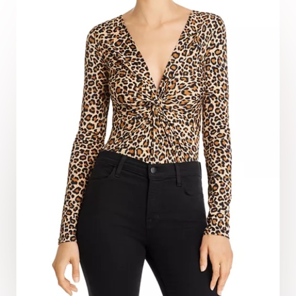 Bardot leopard print bodysuit
